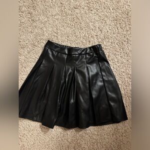Faux leather black skirt size xs